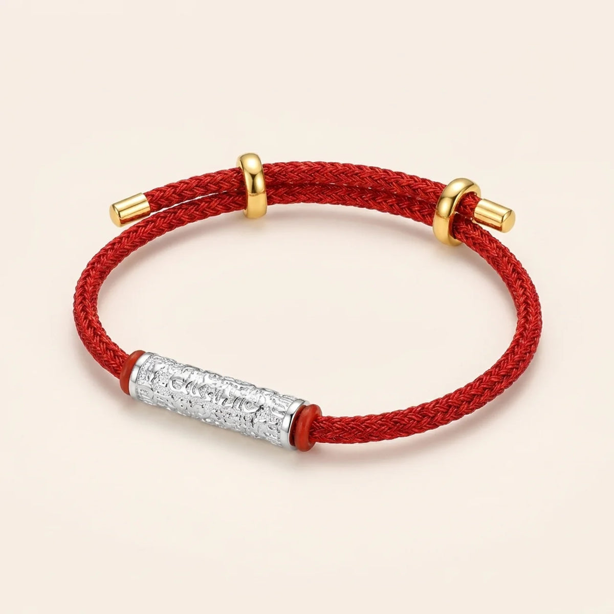 Bracelet protecteur Tai Sui sur cordon rouge