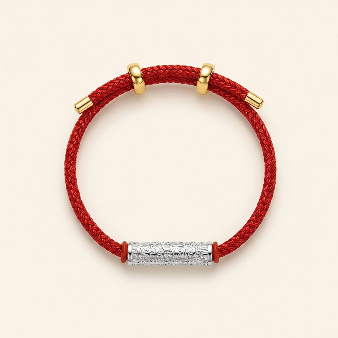 Bracelet protecteur Tai Sui sur cordon rouge