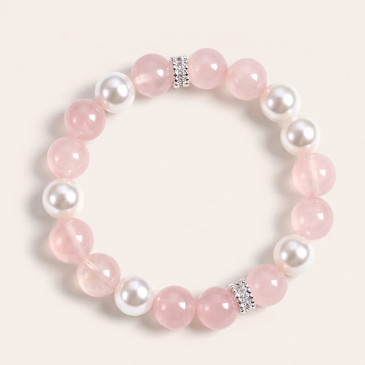 Sakura Rose Quartz & Pearl Bracelet