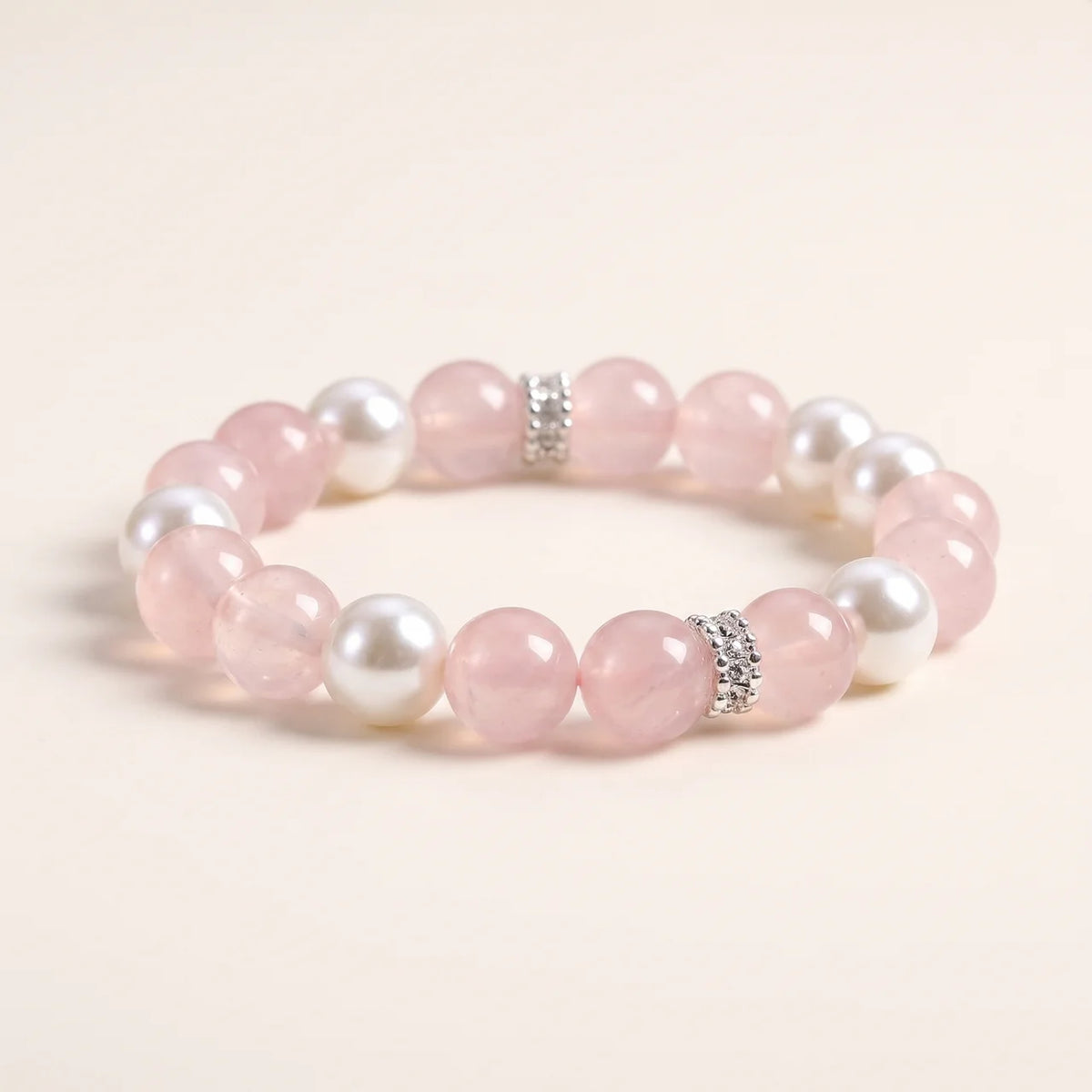 Sakura Rose Quartz & Pearl Bracelet