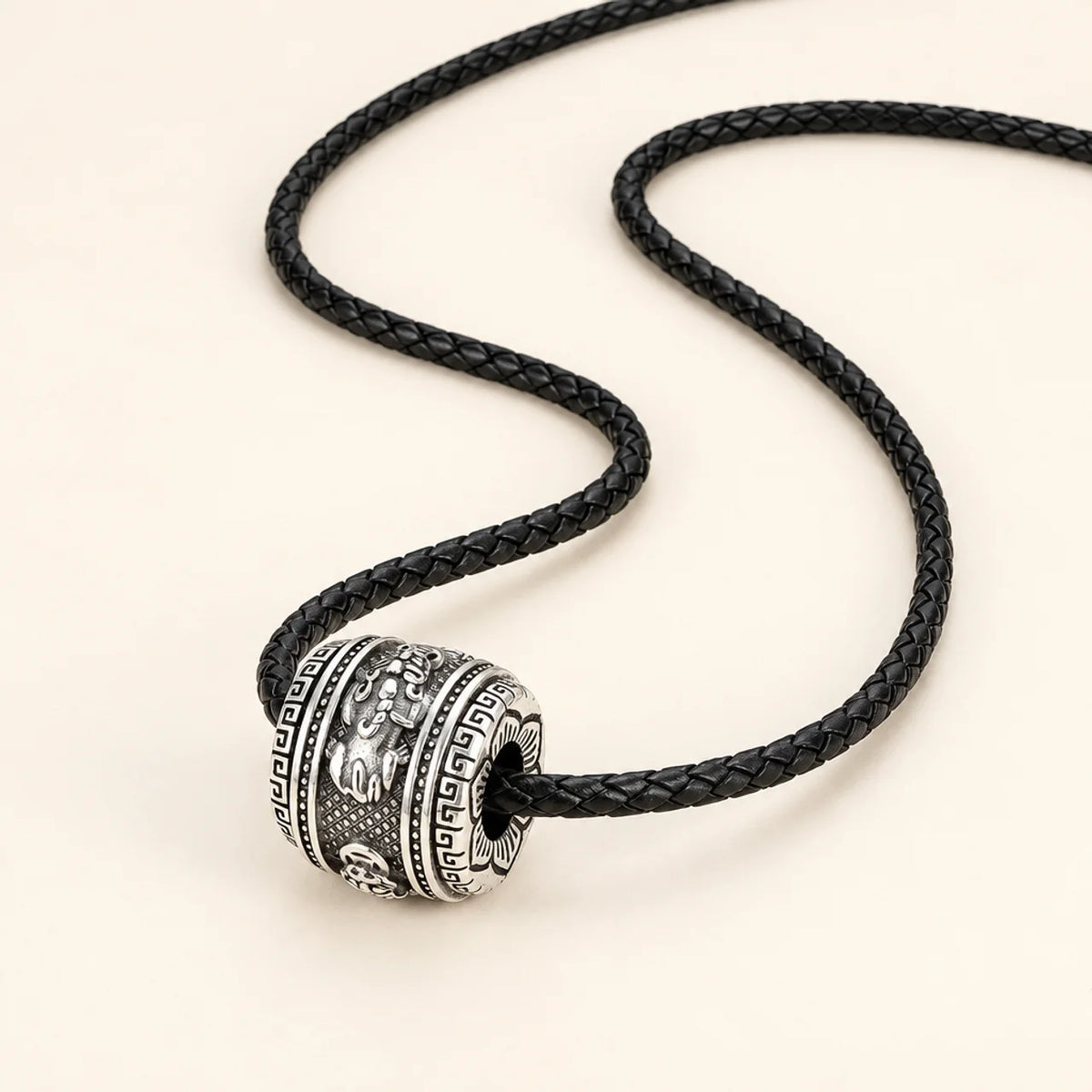 Rotatable Copper Pixiu Wealth Pendant Necklace
