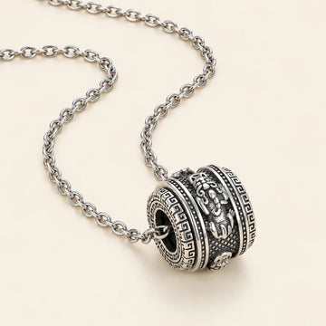 Rotatable Copper Pixiu Wealth Pendant Necklace