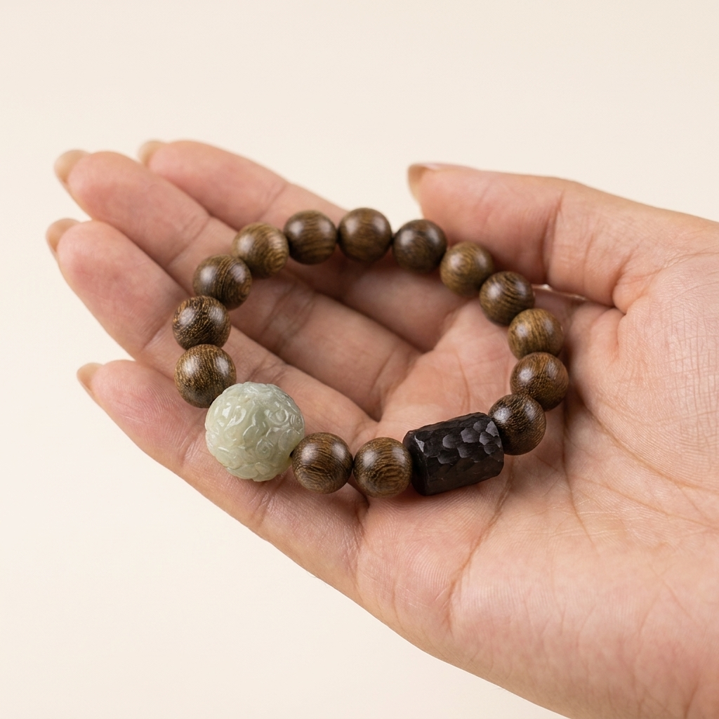 Sandalwood Bodhi Seed Pixiu Bracelet