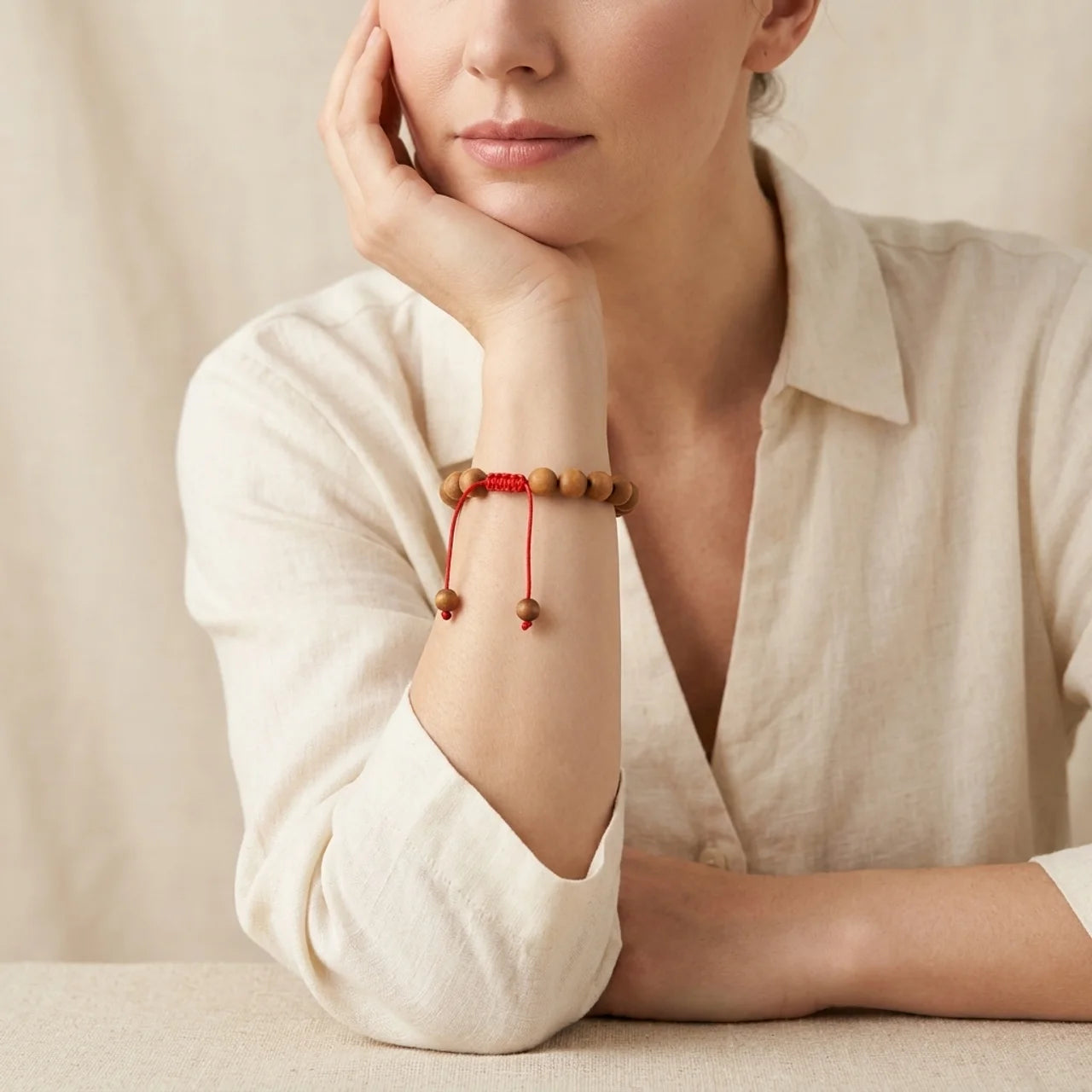 Sandalwood Meditation Wrist Mala Bracelet