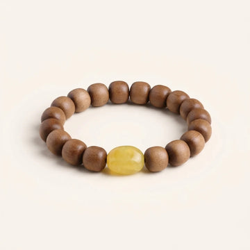 Sandalwood and Amber Meditation Bracelet