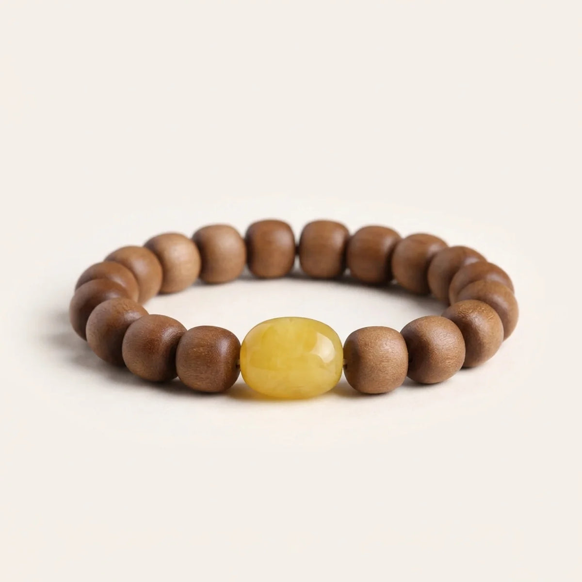 Sandalwood and Amber Meditation Bracelet