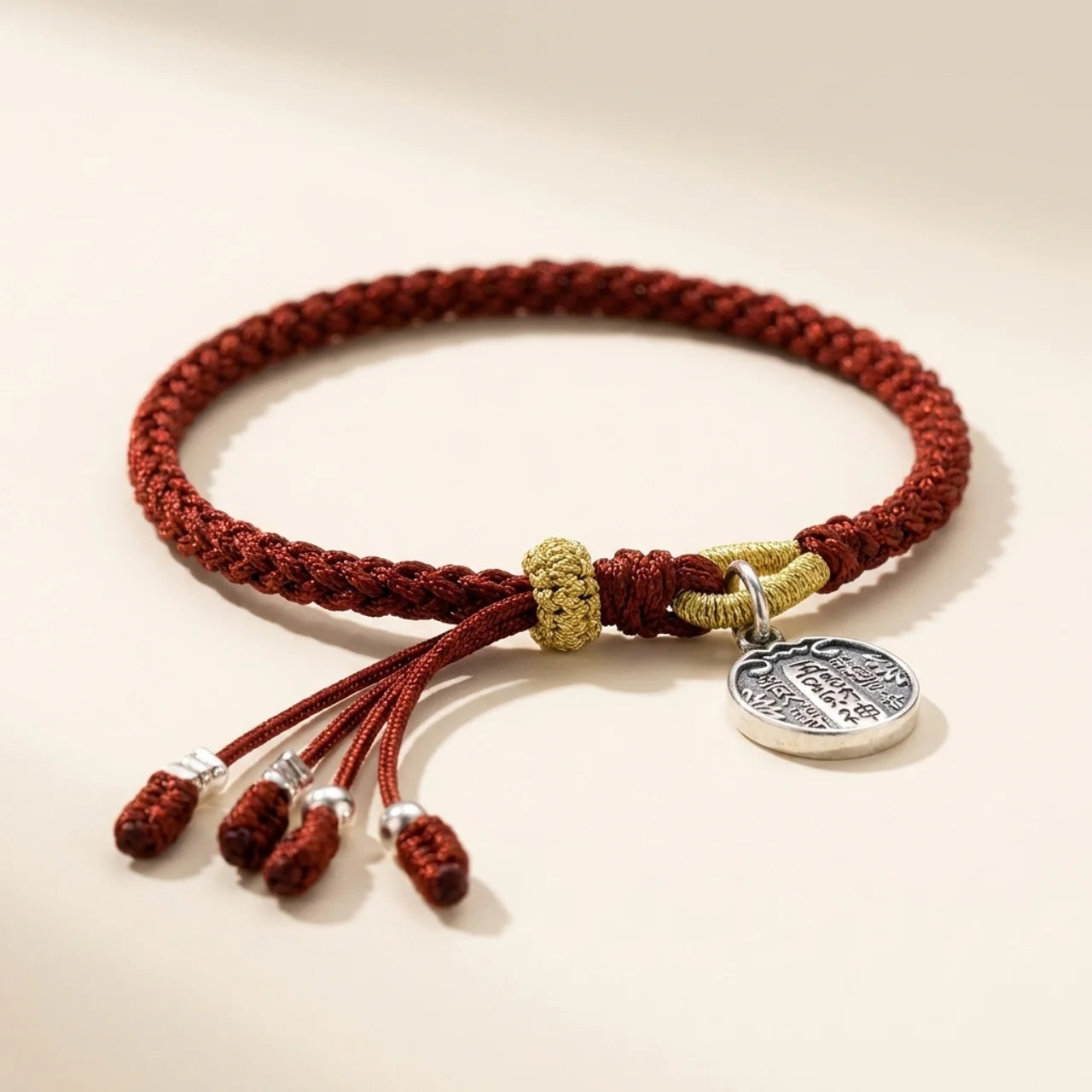 Silver Gods of Wealth Red String Bracelet