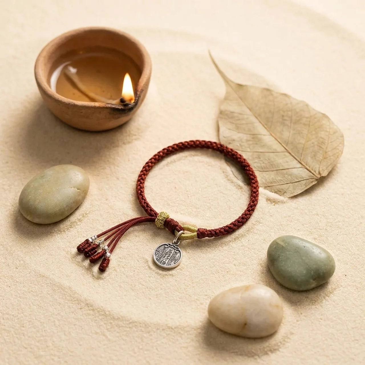 Silver Gods of Wealth Red String Bracelet