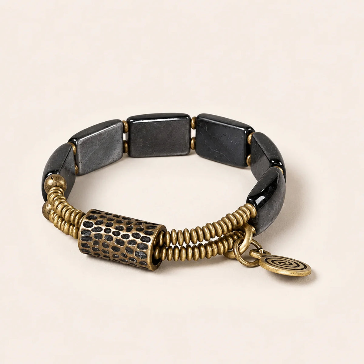 Silberobsidian Wickelarmband 