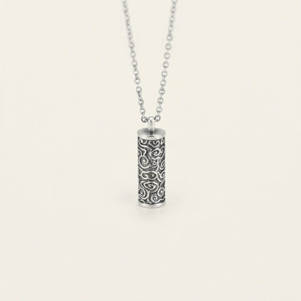 Silver Plated Om Mani Padme Hum Pendant