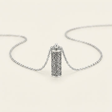 Silver Plated Om Mani Padme Hum Pendant