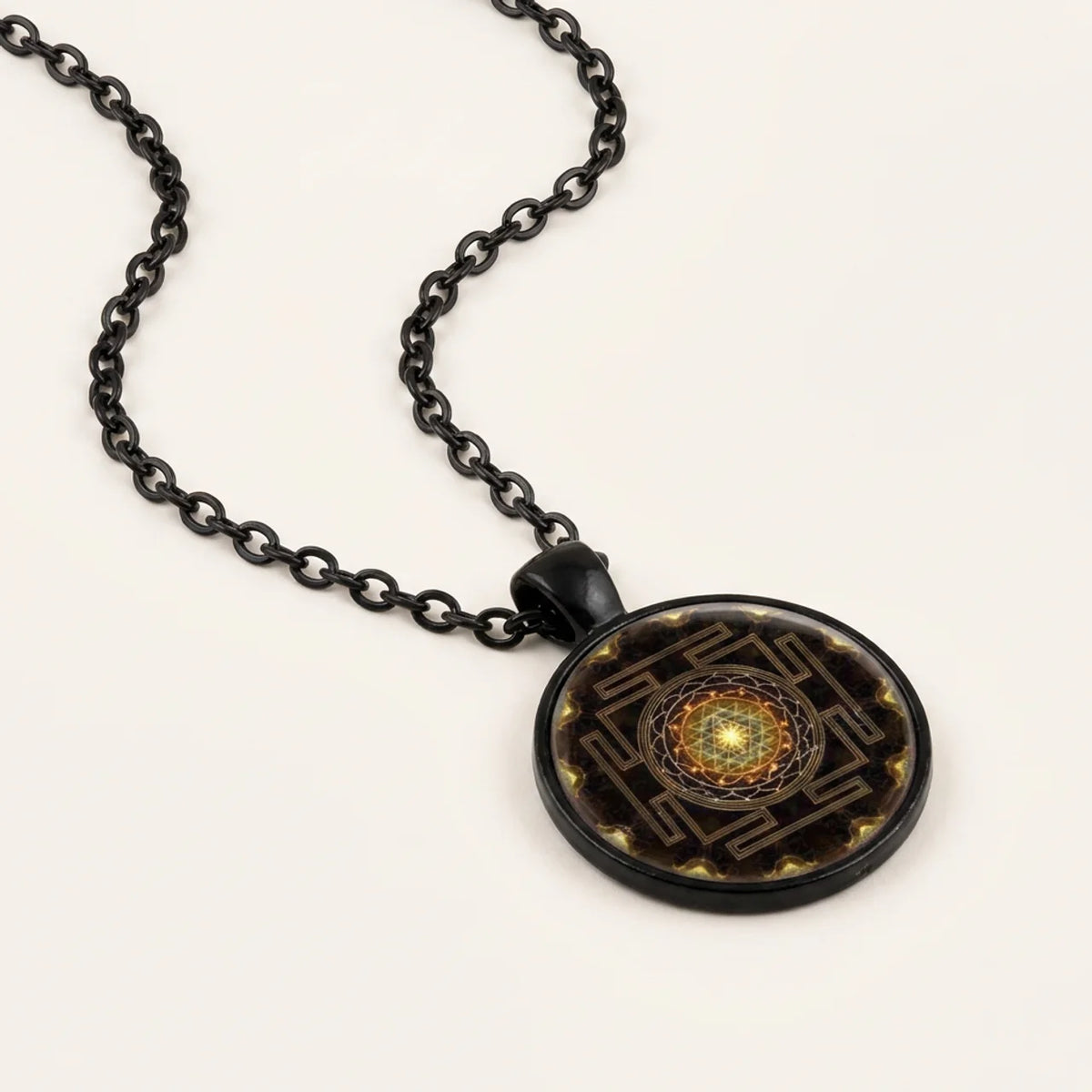 Sri Yantra Sacred Geometry Pendant Necklace