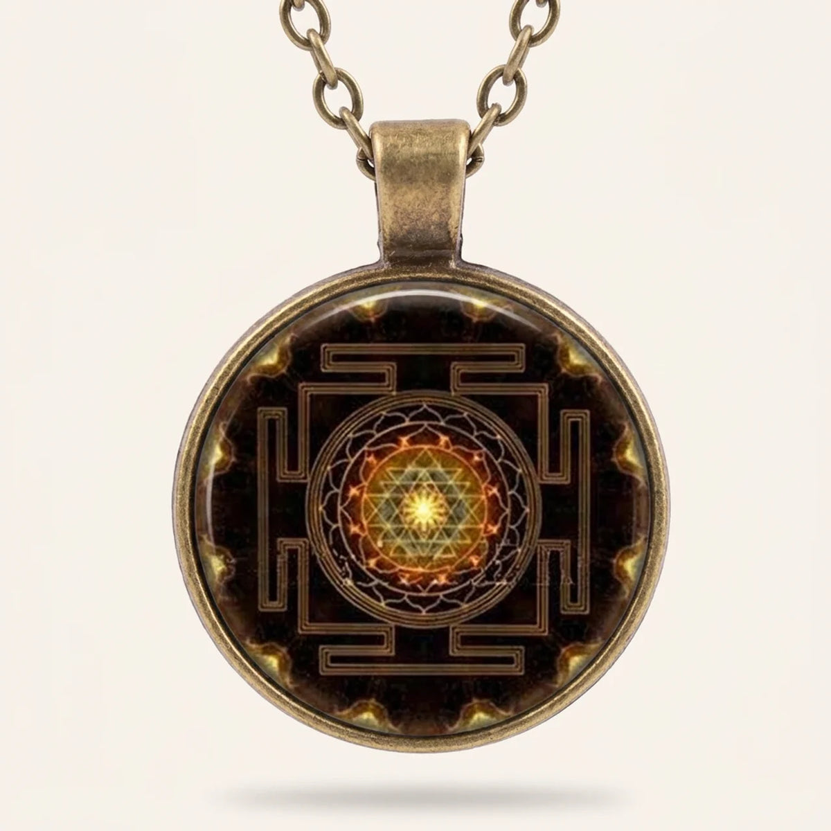 Sri Yantra Sacred Geometry Pendant Necklace
