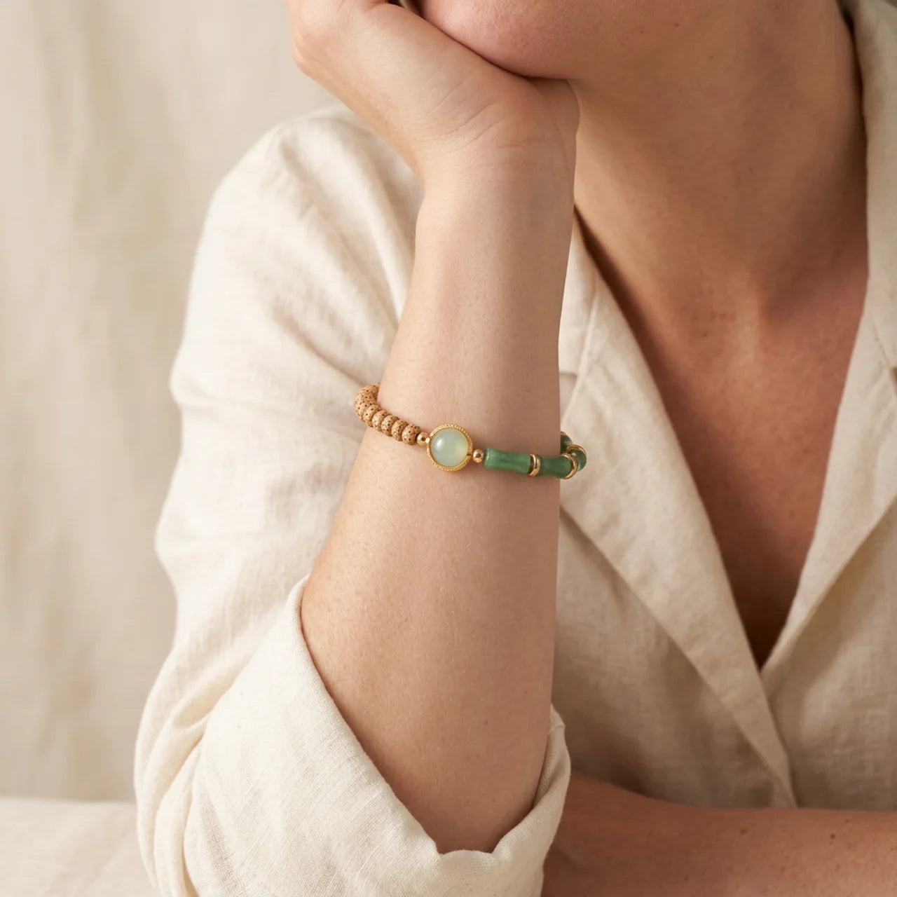 Star Moon Bodhi Aventurine Zen Bracelet