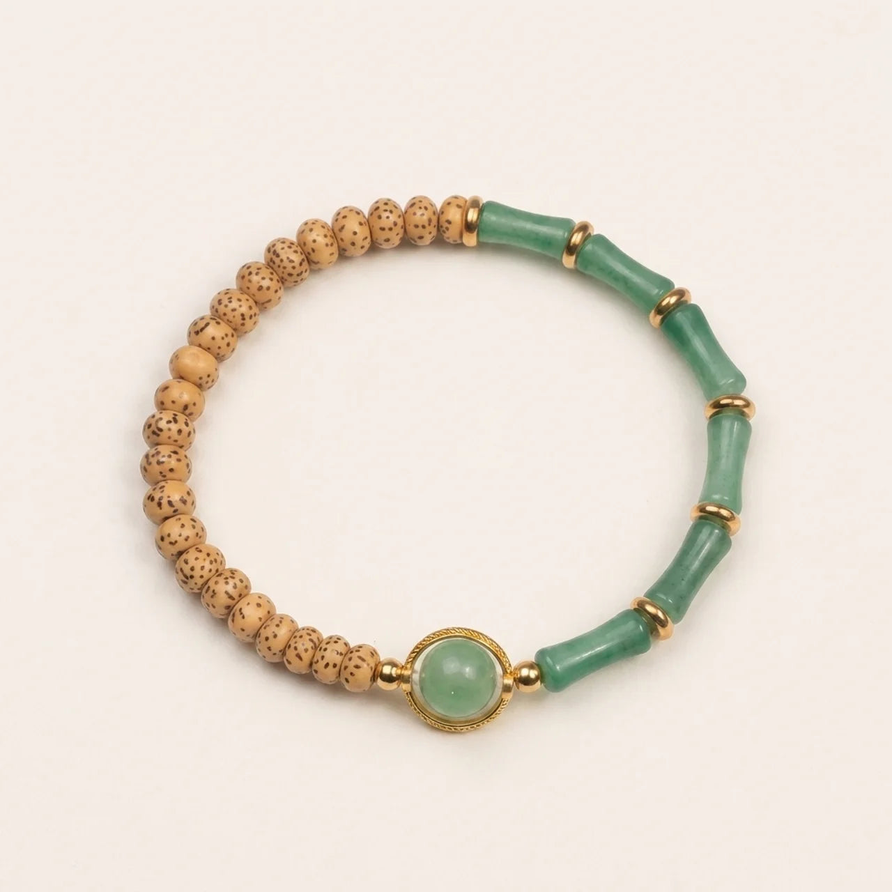 Star Moon Bodhi Seed Aventurine Bracelet