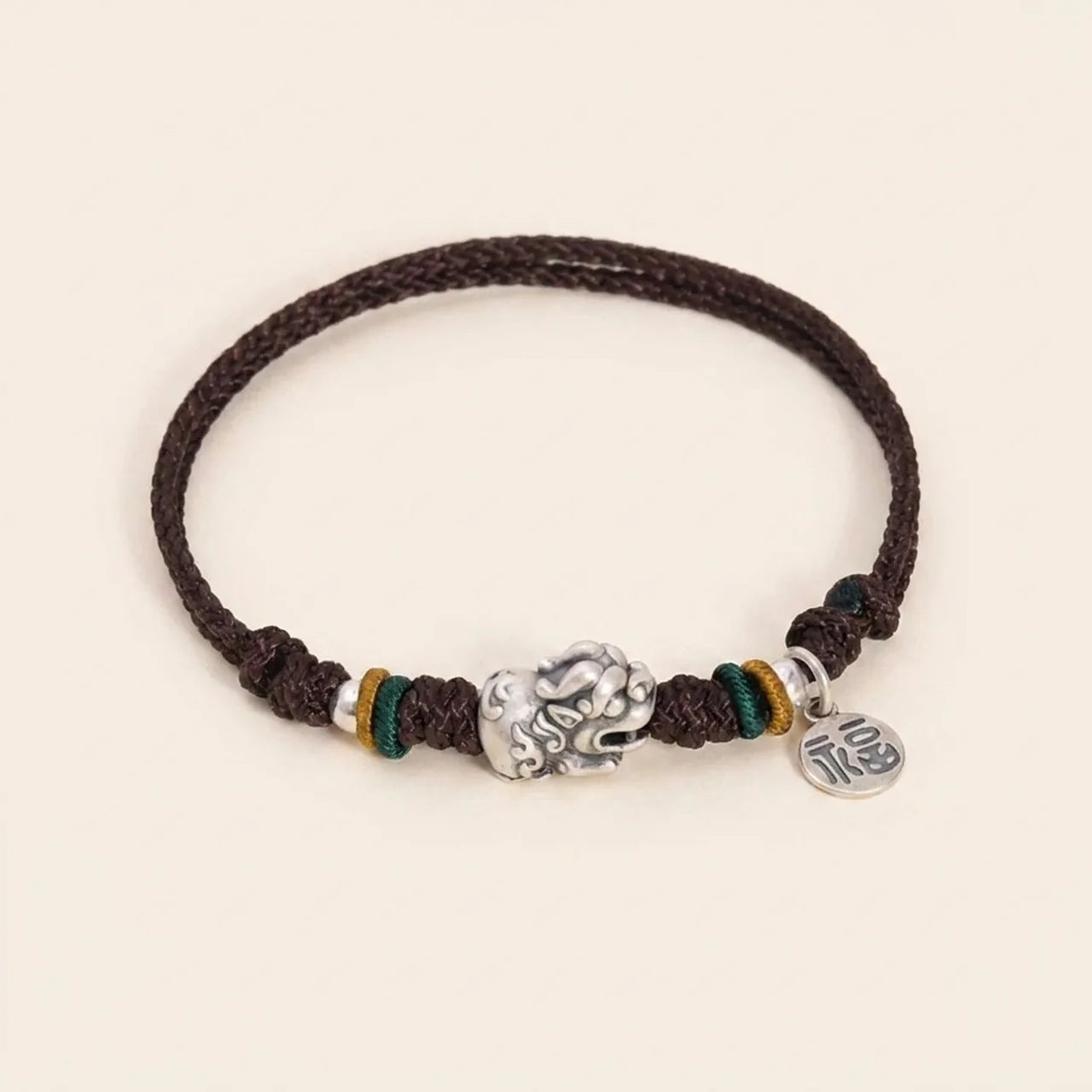 Sterling Silver Pixiu Red String Bracelet