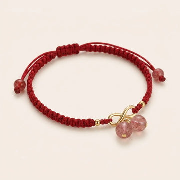 Strawberry Quartz Endless Knot Bracelet