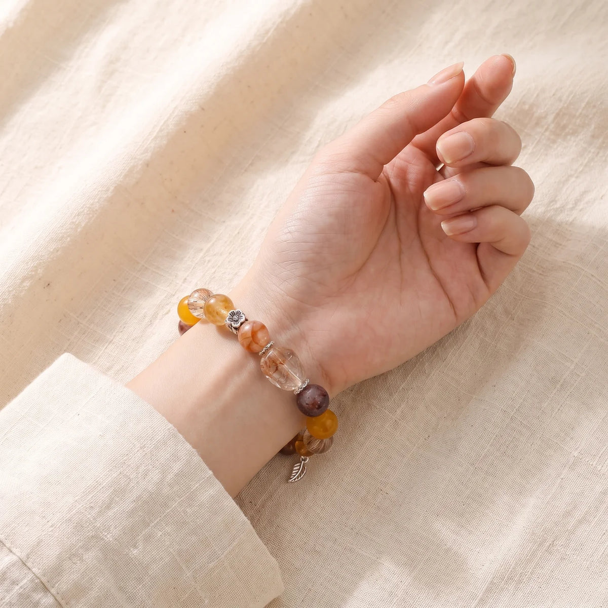 Super Seven Naturstein Perlenarmband 