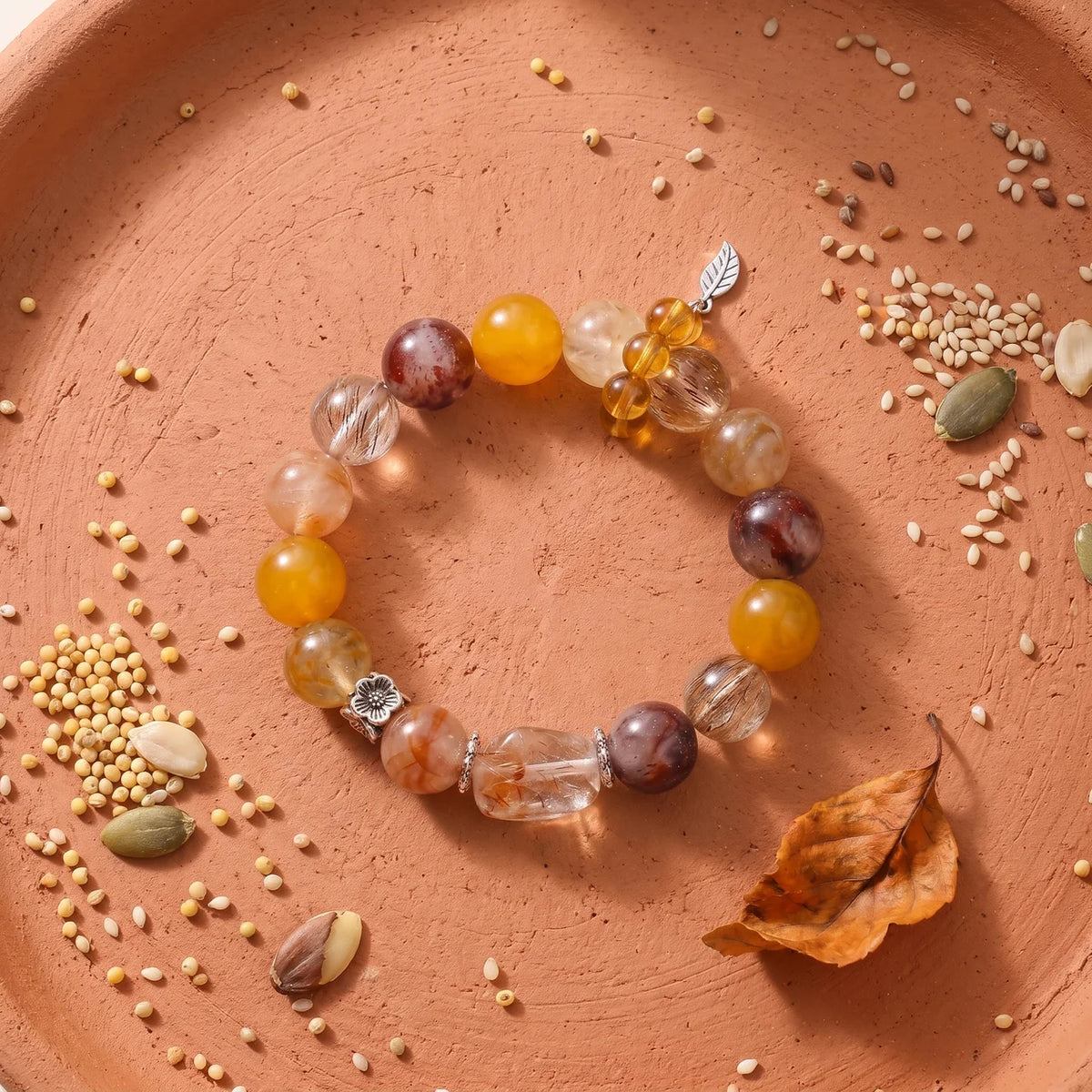  Super Seven Naturstein Perlenarmband 