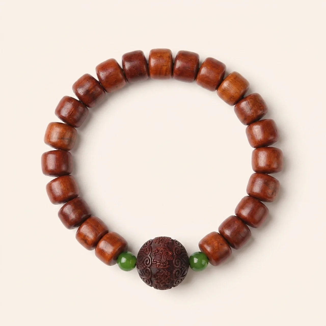 Three Eyed Dzi Yak Bone Agate Bracelet
