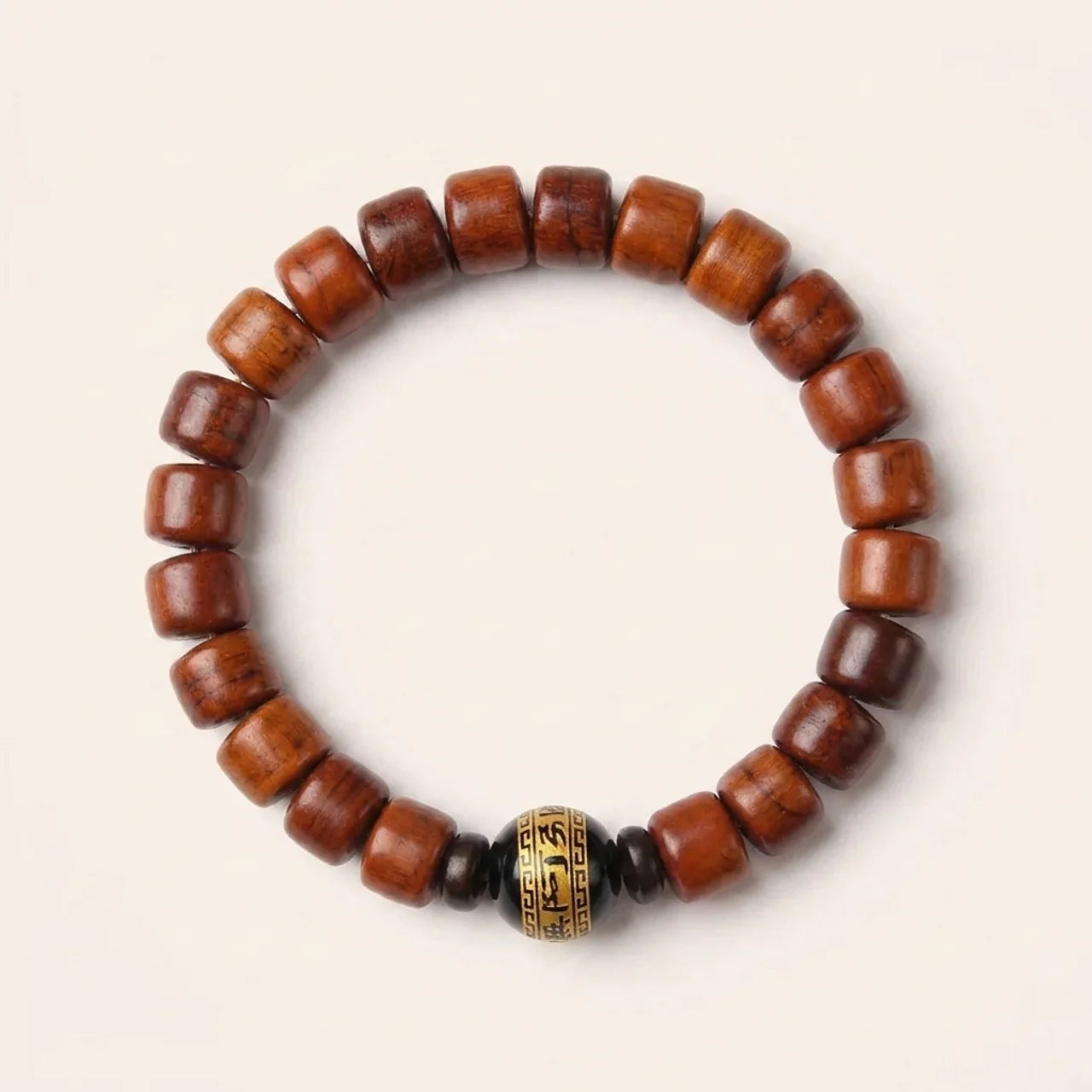 Three Eyed Dzi Yak Bone Agate Bracelet