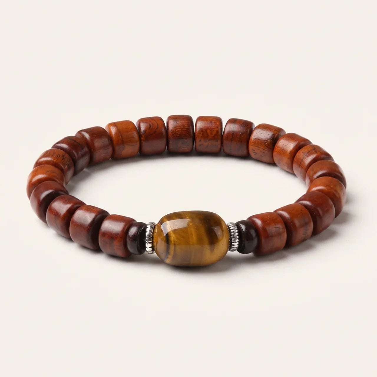 Three Eyed Dzi Yak Bone Agate Bracelet