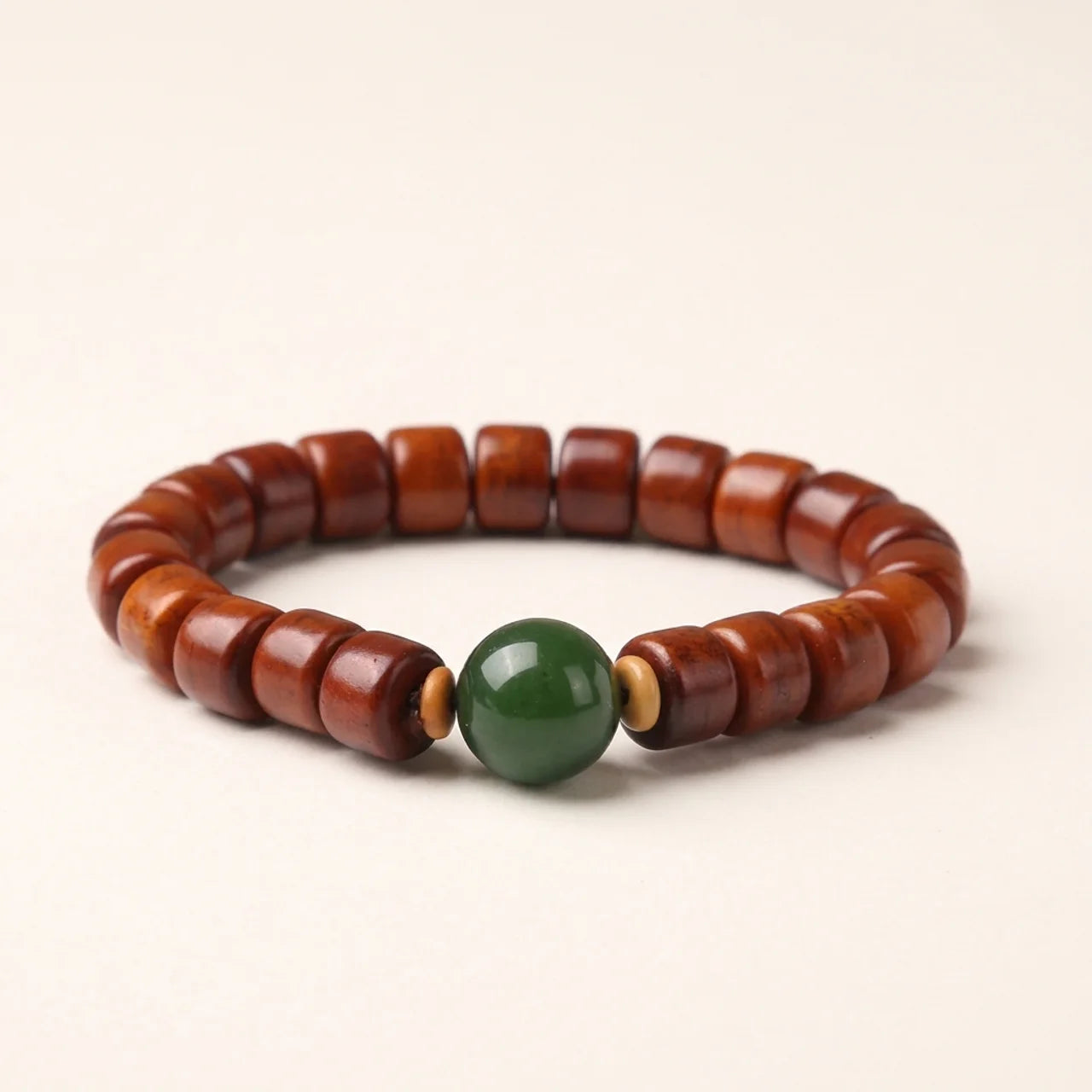 Three Eyed Dzi Yak Bone Agate Bracelet