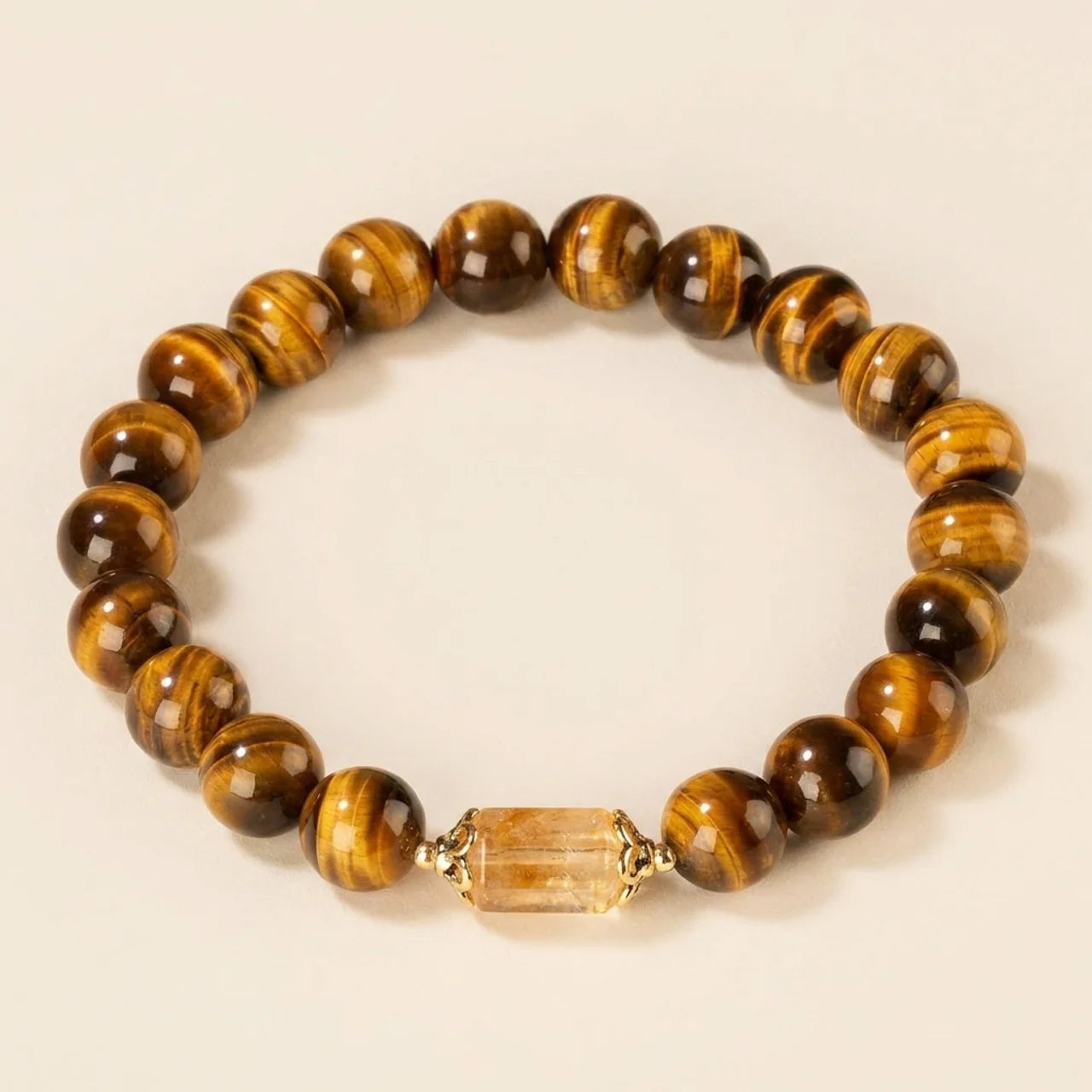 Tiger Eye Citrine Beads Strength Bracelet