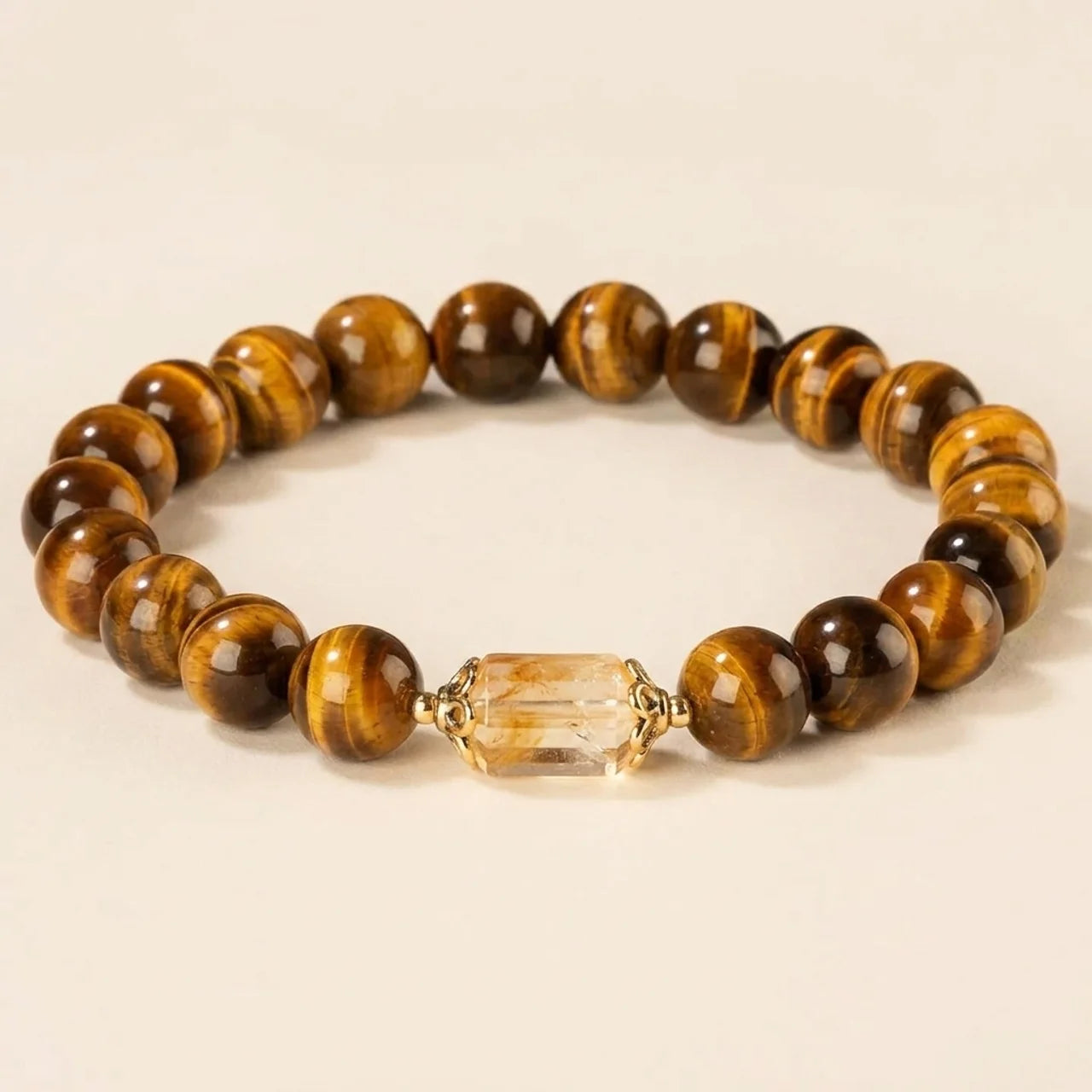 Tiger Eye Citrine Beads Strength Bracelet