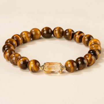 Tiger Eye Citrine Beads Strength Bracelet