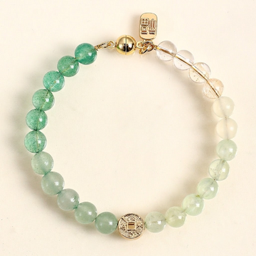 Tiger Eye Clear Quartz Beaded Bracelet