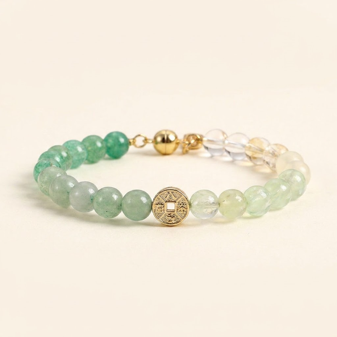 Tiger Eye Clear Quartz Beaded Bracelet
