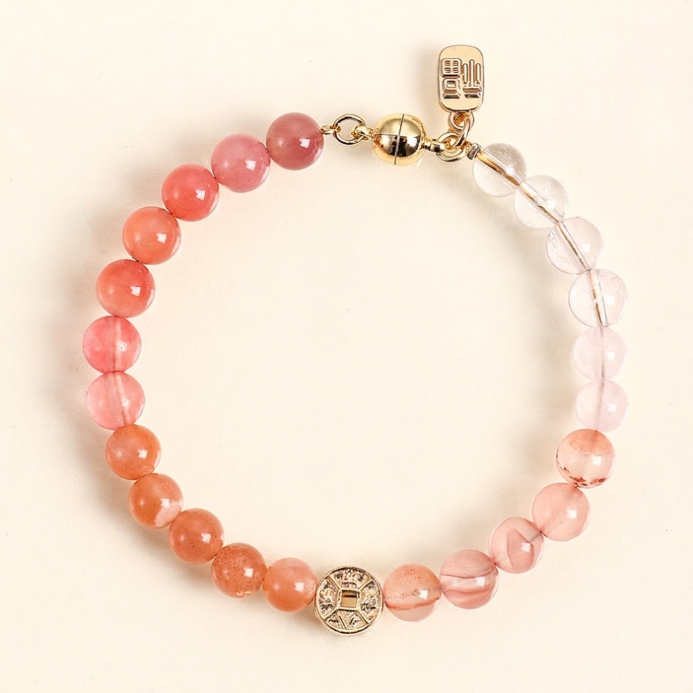 Tiger Eye Clear Quartz Beaded Bracelet