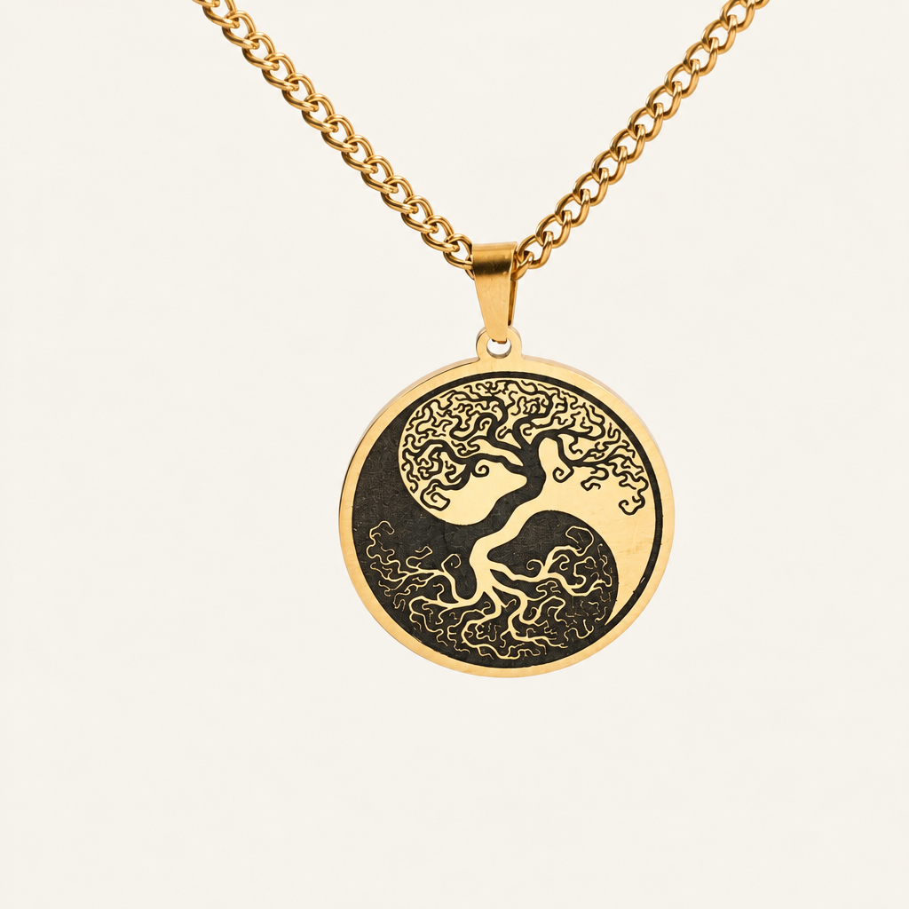 Titanium Steel Tree of Life Pendant Necklace