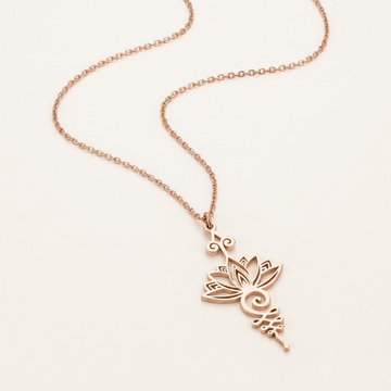 Titanium Lotus Blume Kettenanhänger
