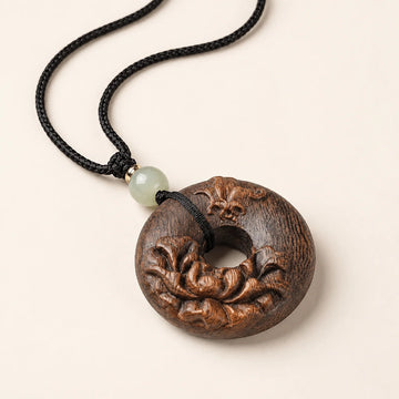 Vietnamese Agarwood Peace Buckle Pendant