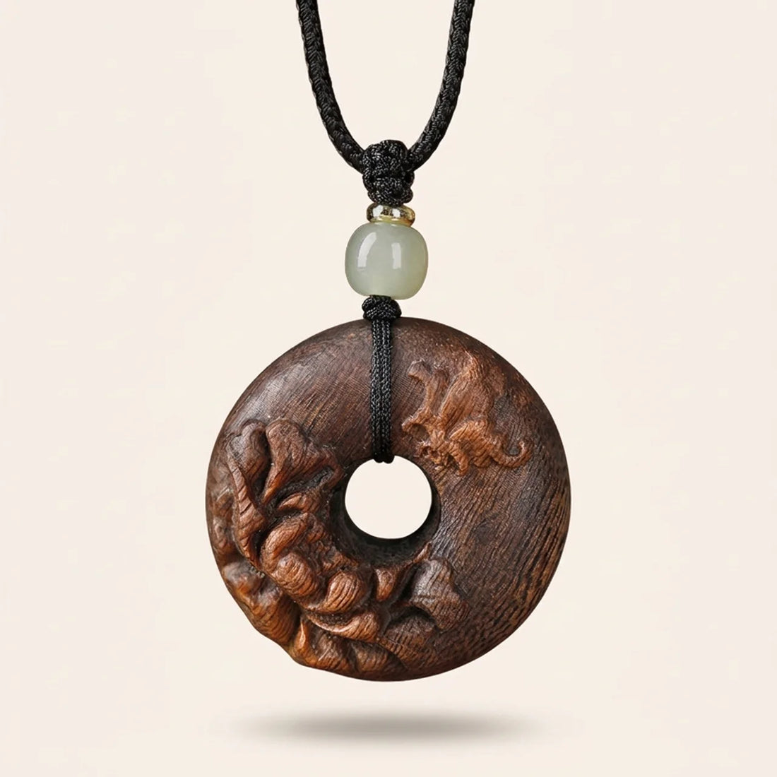 Vietnamese Agarwood Peace Buckle Pendant