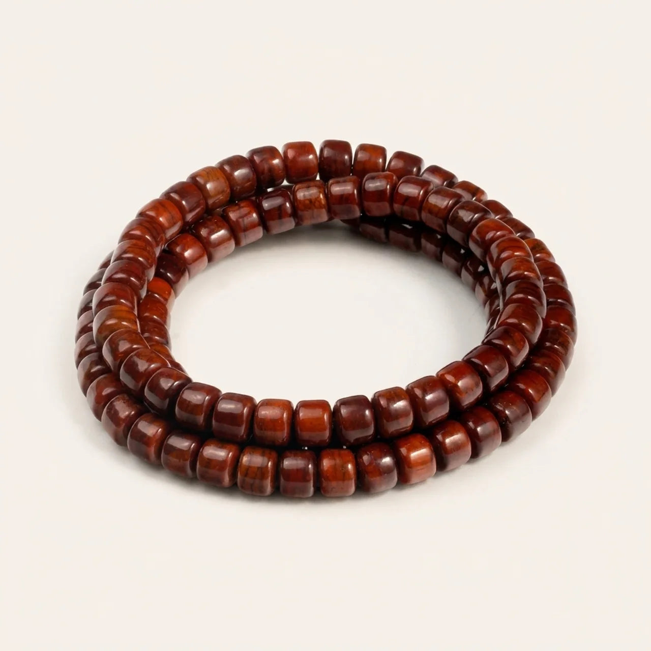Vintage Yak Bone Drum Bead Mala Wrap Bracelet