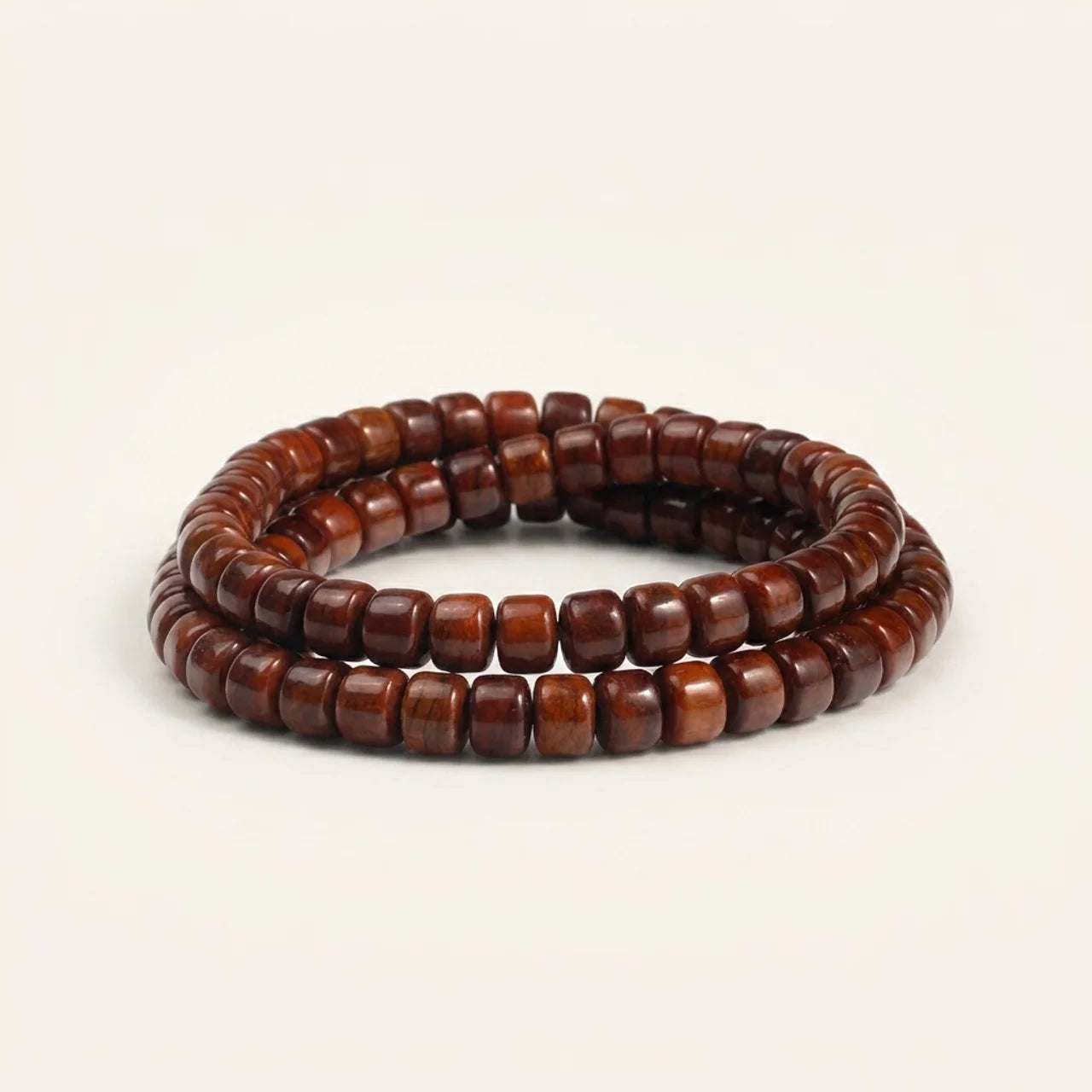 Vintage Yak Bone Drum Bead Mala Wrap Bracelet