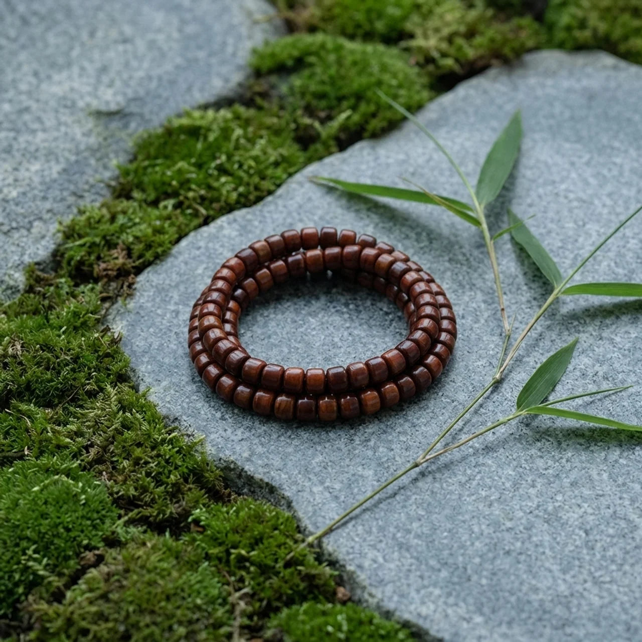 Vintage Yak Bone Drum Bead Mala Wrap Bracelet