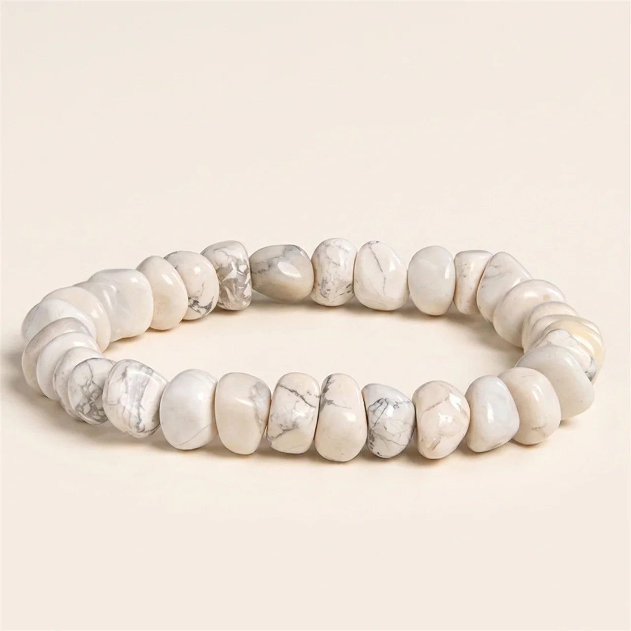White Turquoise Irregular Blocks Bracelet