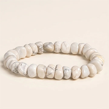 White Turquoise Irregular Blocks Bracelet