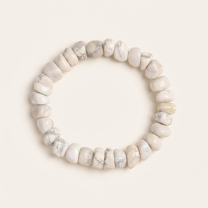 White Turquoise Irregular Blocks Bracelet