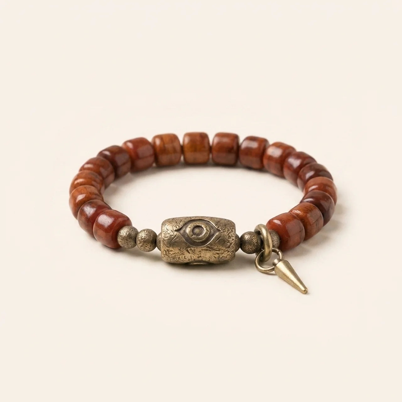 Yak Bone Dzi Copper Cone Strength Bracelet