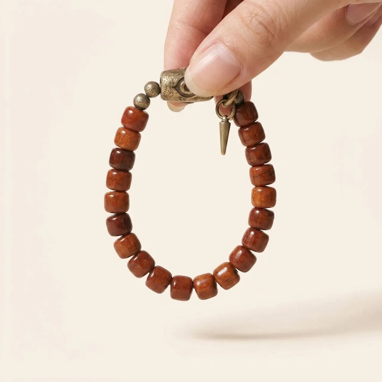 Yak Bone Dzi Copper Cone Strength Bracelet