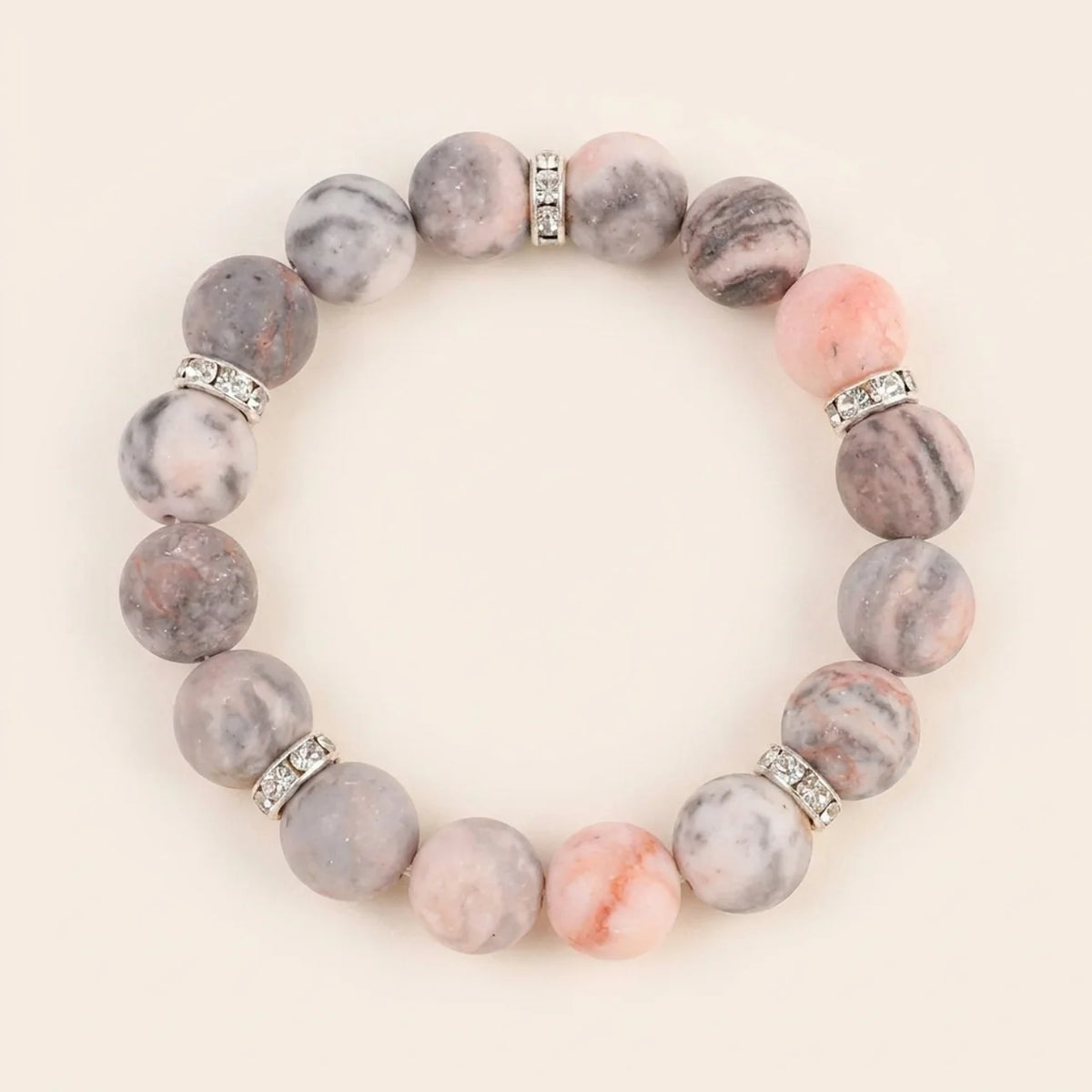 Bracelet de perles en jaspe zèbre