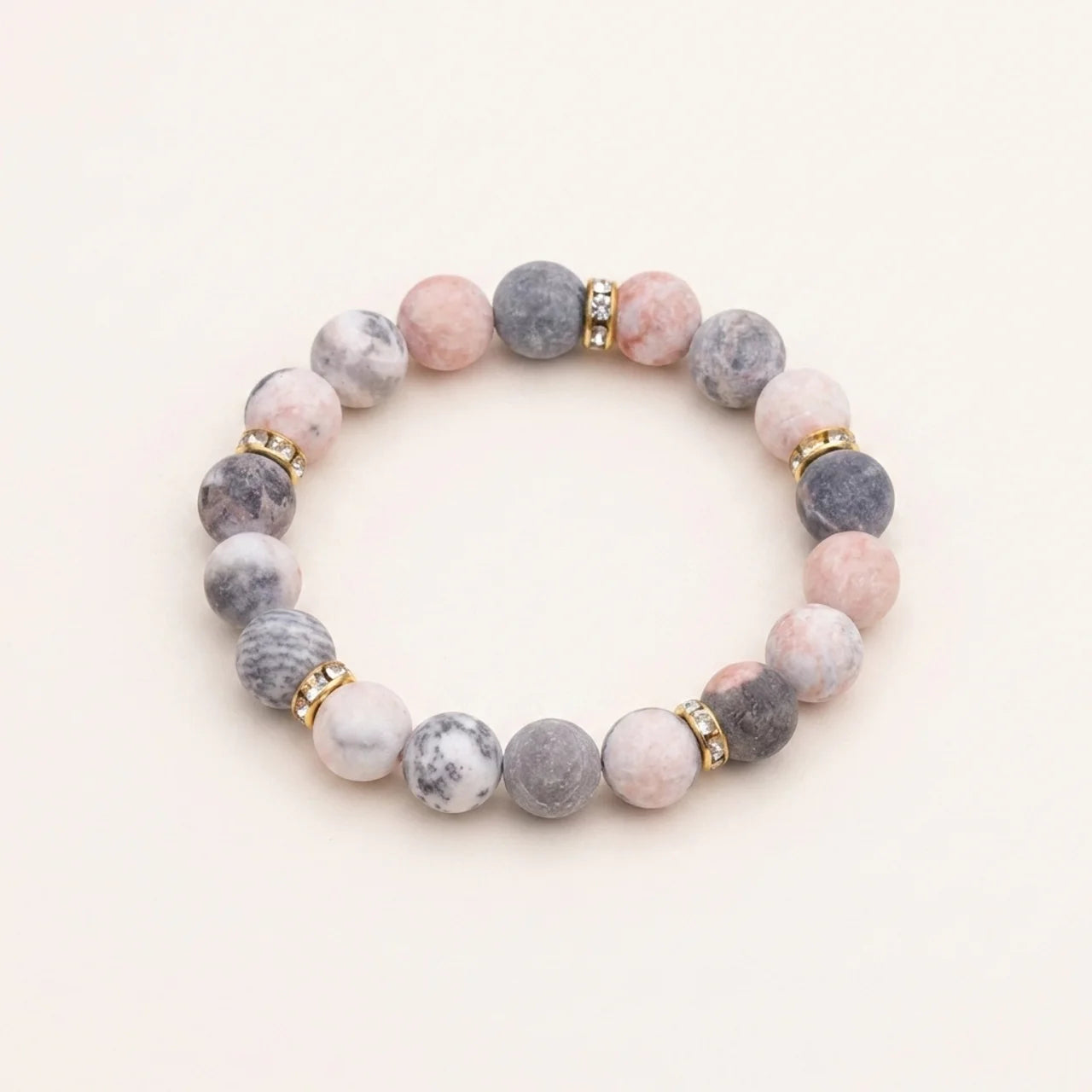 Zebra Jasper Bead Bracelet