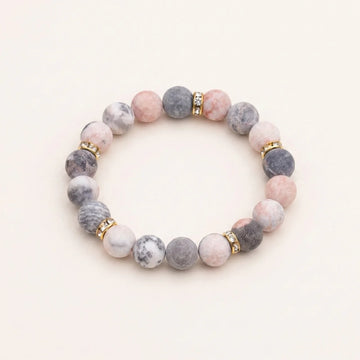 Zebra Jasper Bead Bracelet