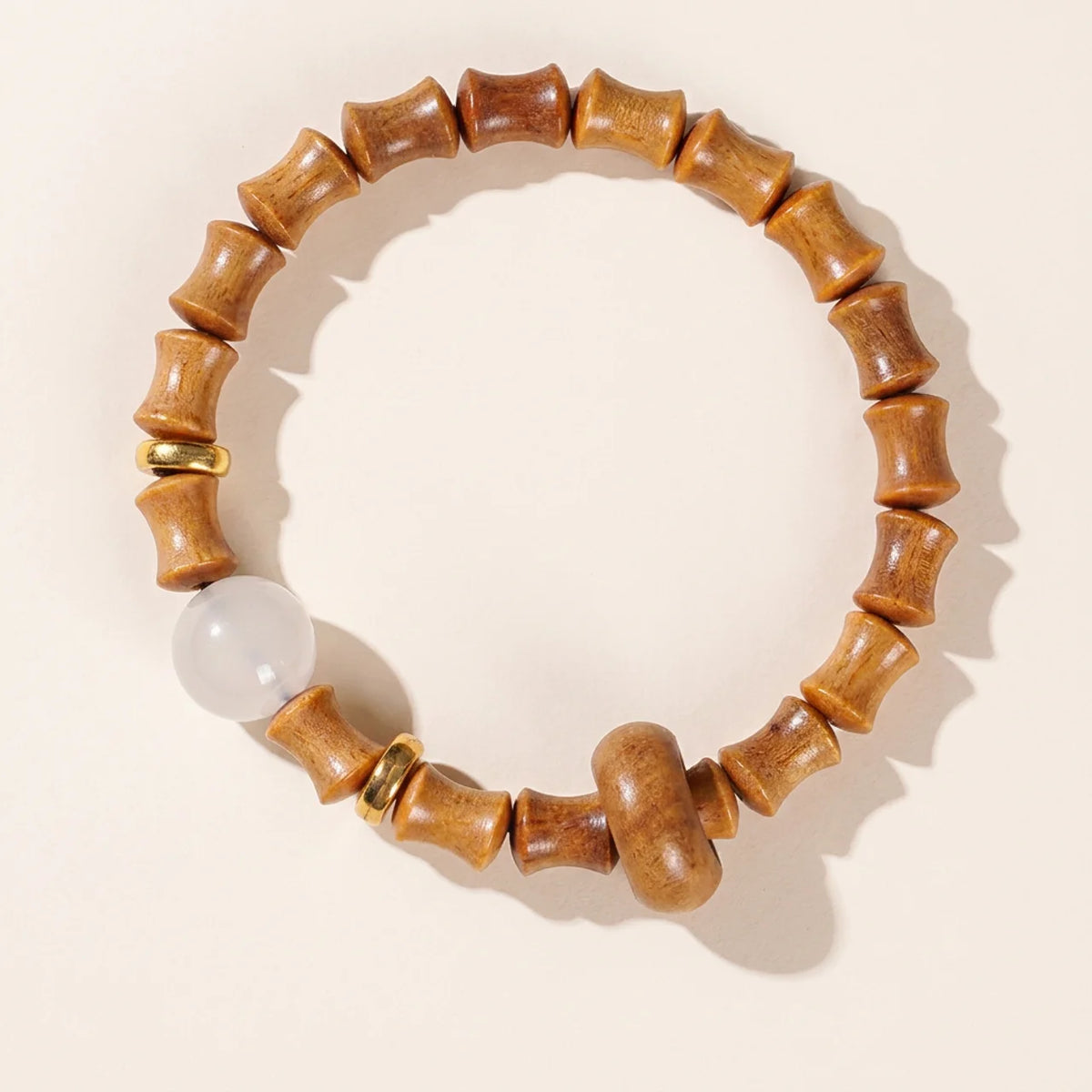 Bracelet de paix bambou en ébène et santal vert