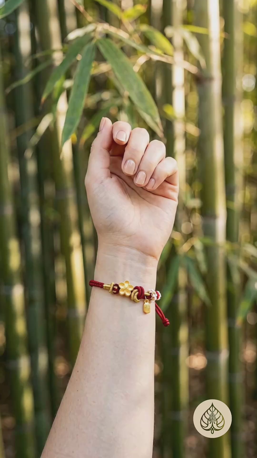 Red String Peach Blossom Charm Bracelet